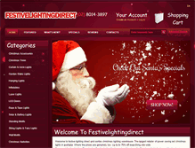 Tablet Screenshot of festivelightingdirect.com.au